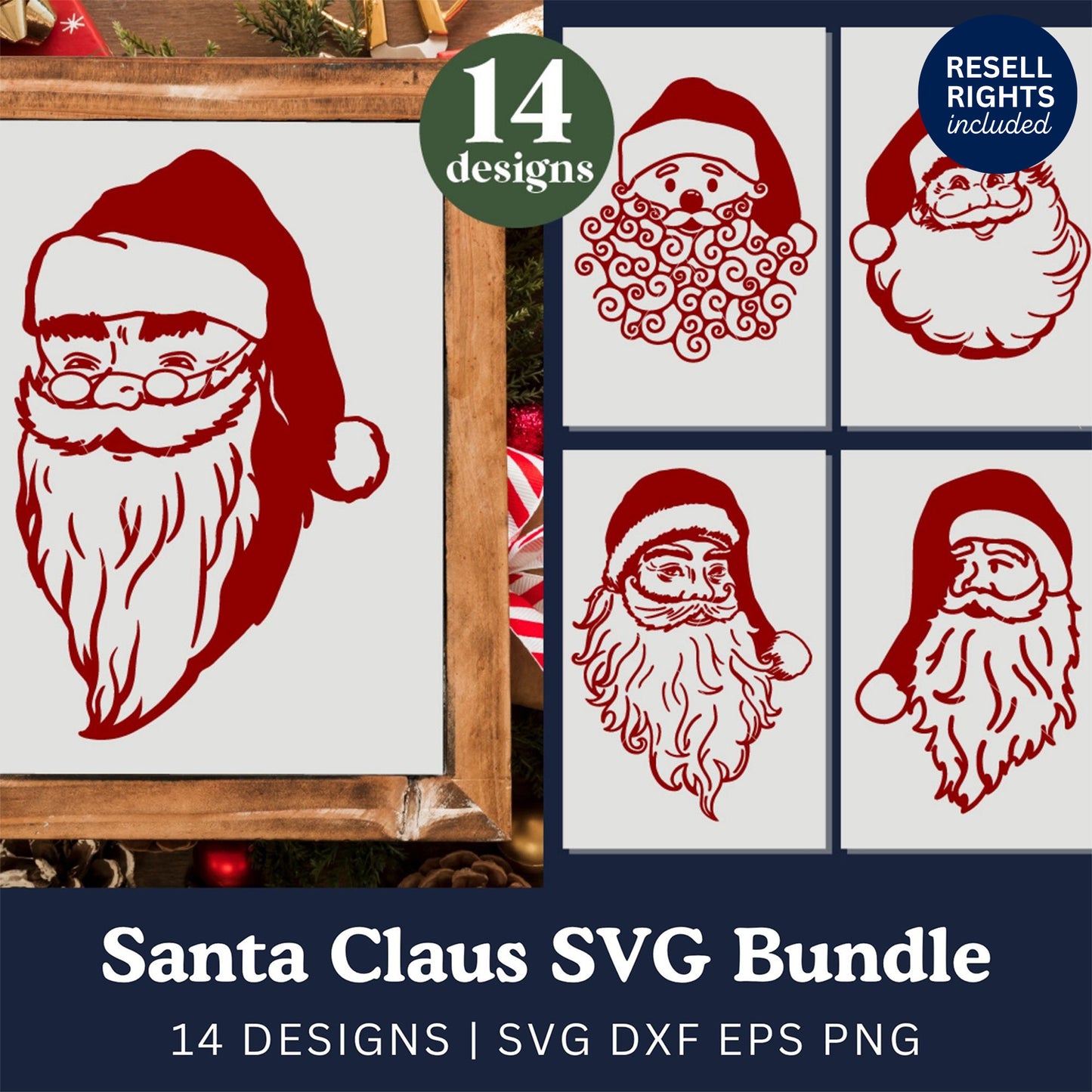 Santa Claus SVG Bundle | Resell Rights Included