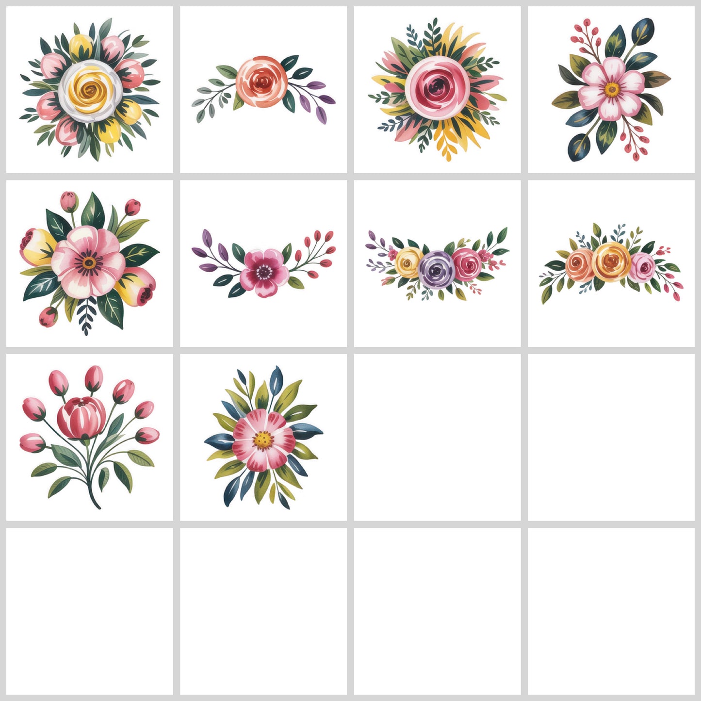 Floral Clipart Pack | Resell Rights Included