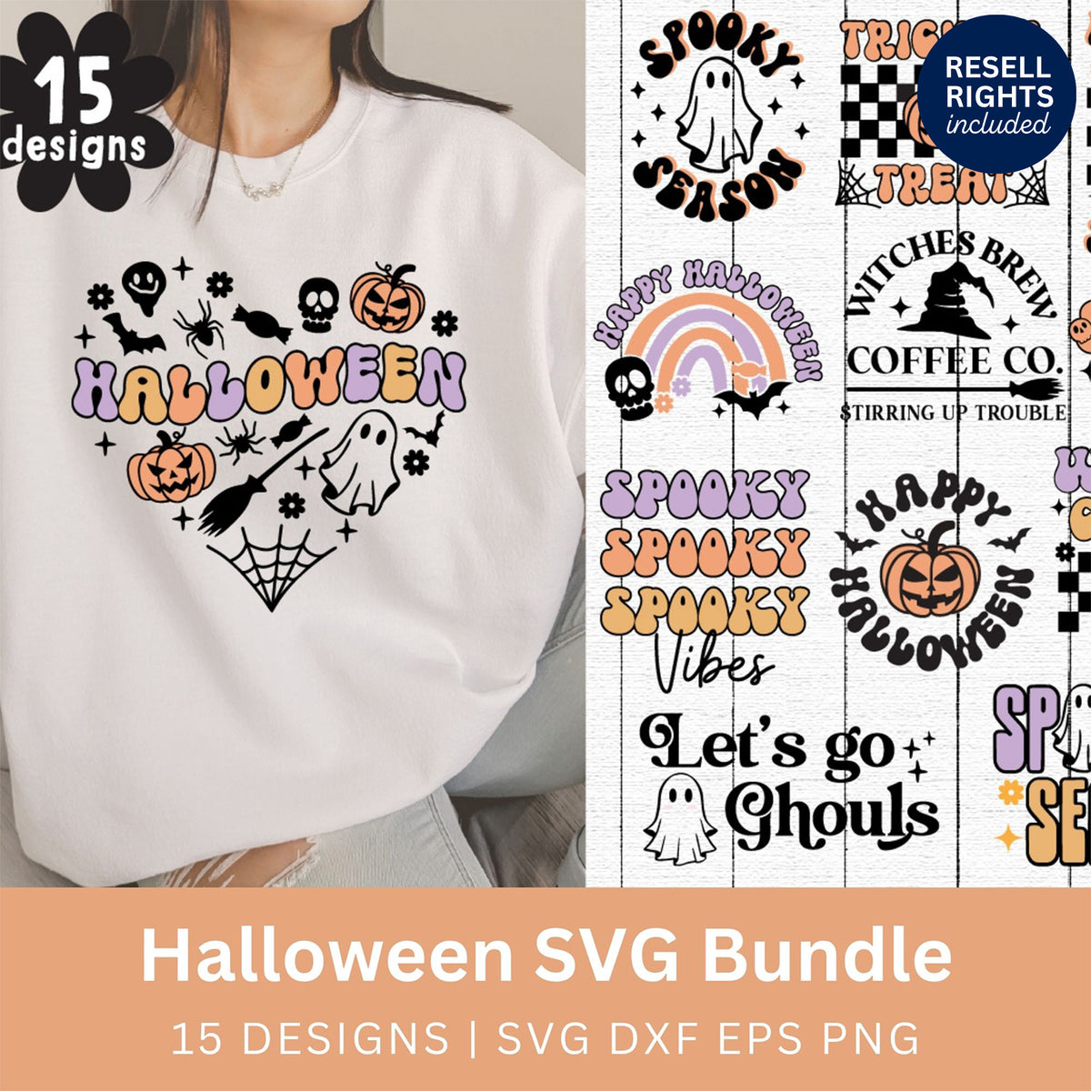 Retro Halloween SVG Bundle