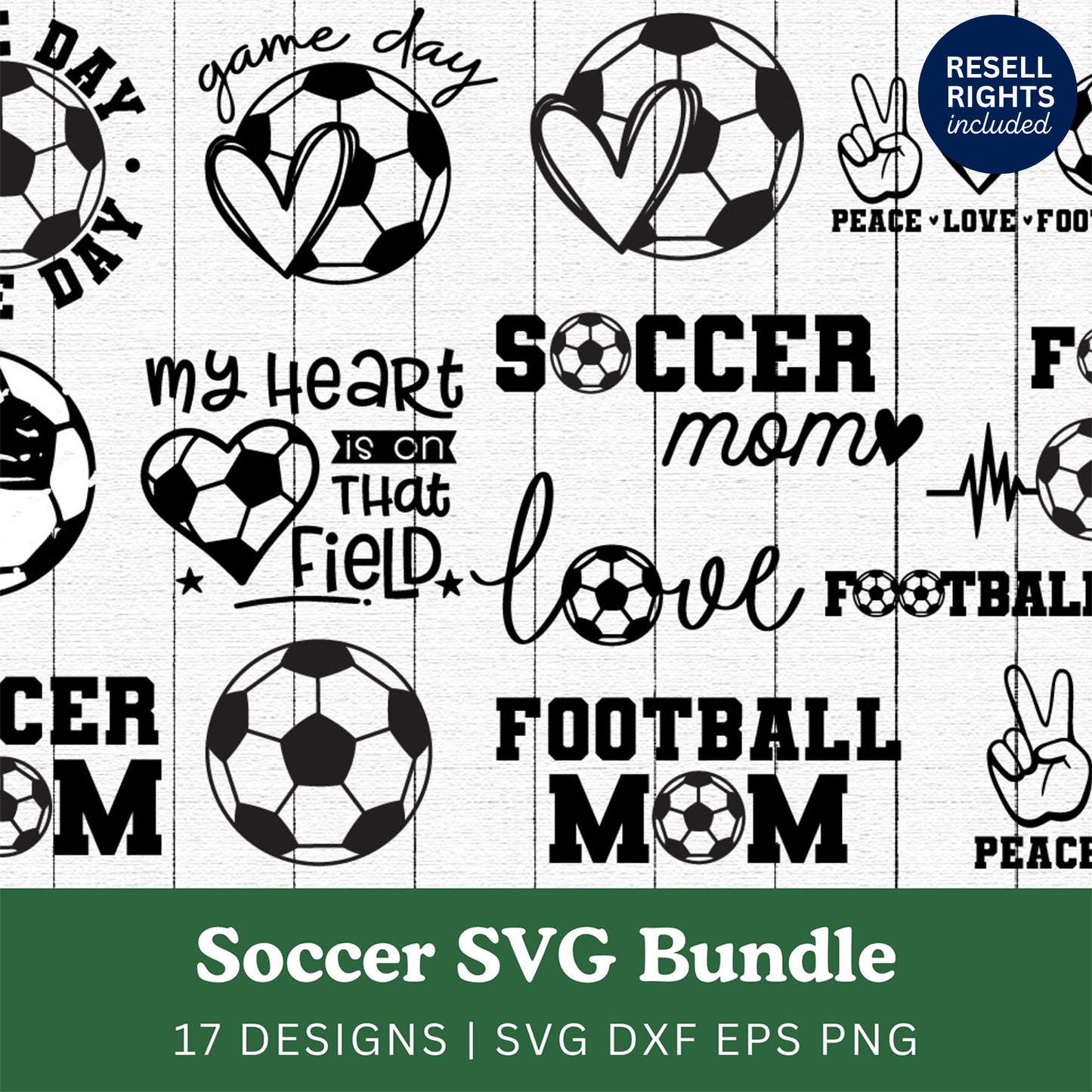 Soccer SVG Bundle | Resell Rights Included