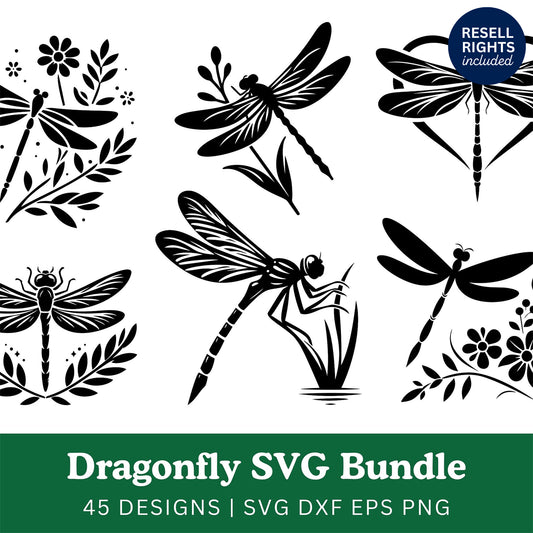 Dragonfly SVG Bundle | Resell Rights Included