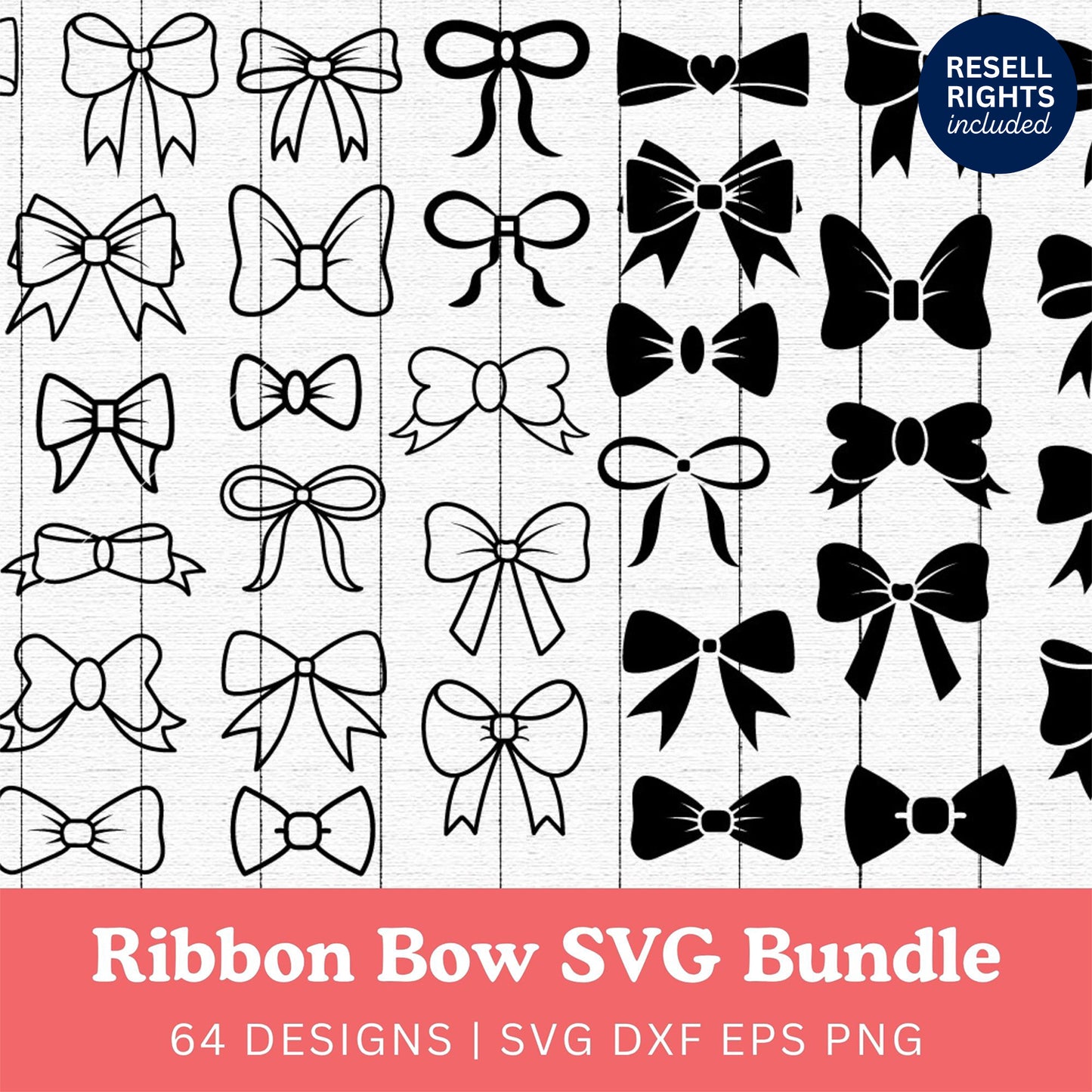 Ribbon Bow SVG Bundle | Resell Rights Included