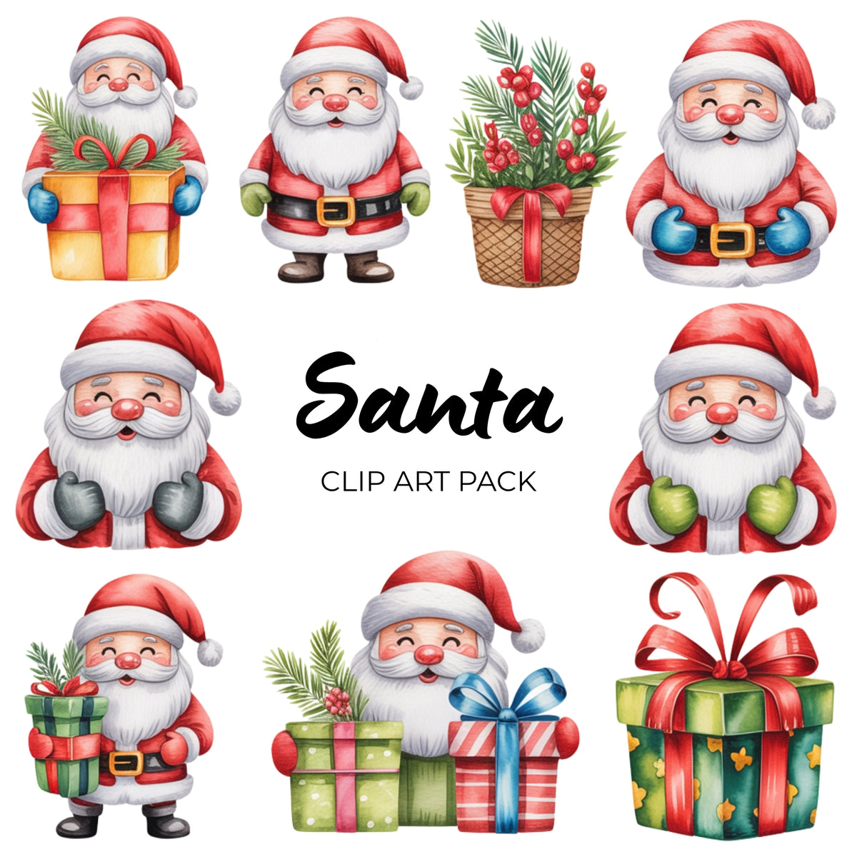 Santa Clipart Pack