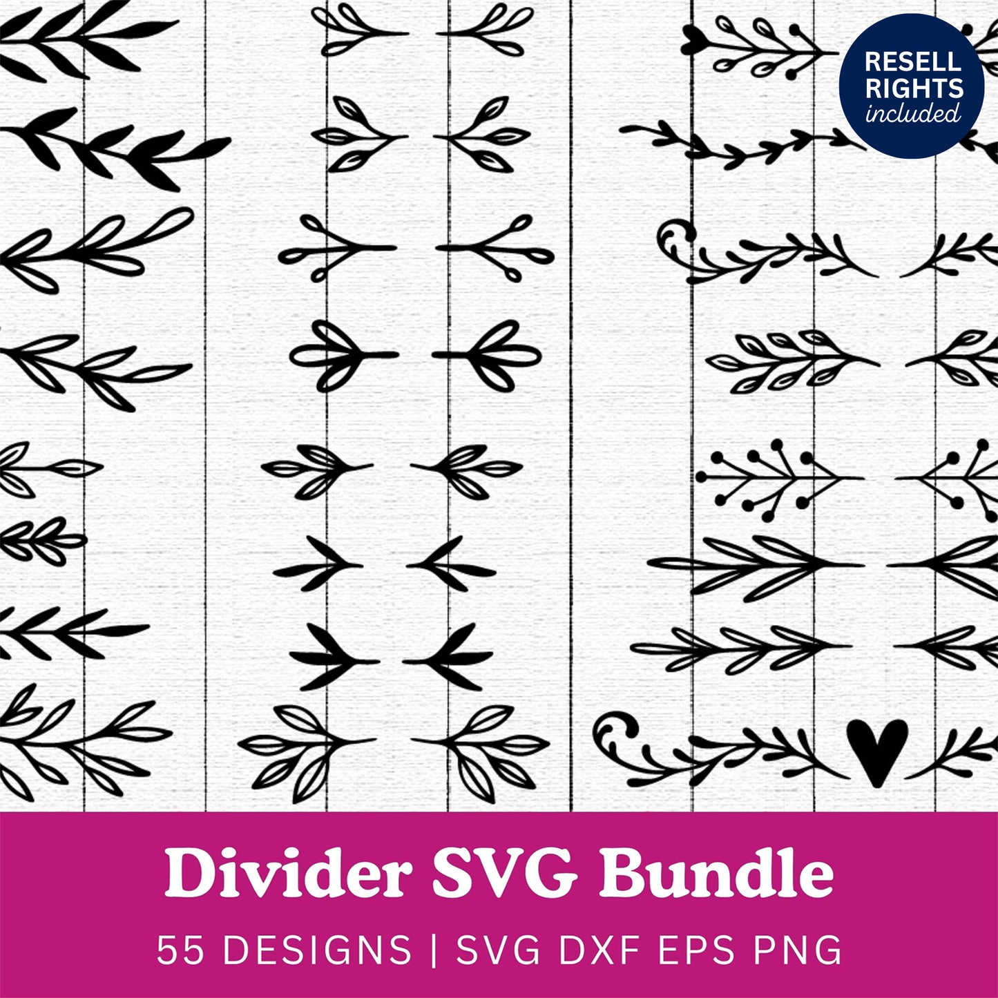 Divider SVG Bundle | Resell Rights Included