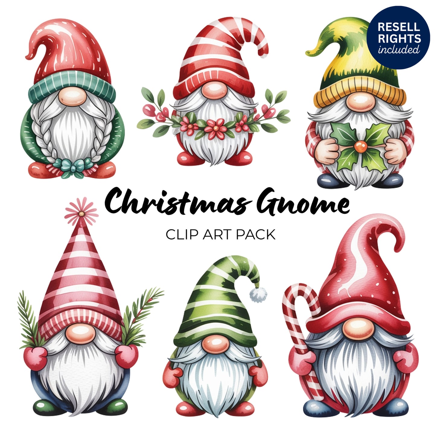 Gnome Clipart Pack | Resell Rights Included