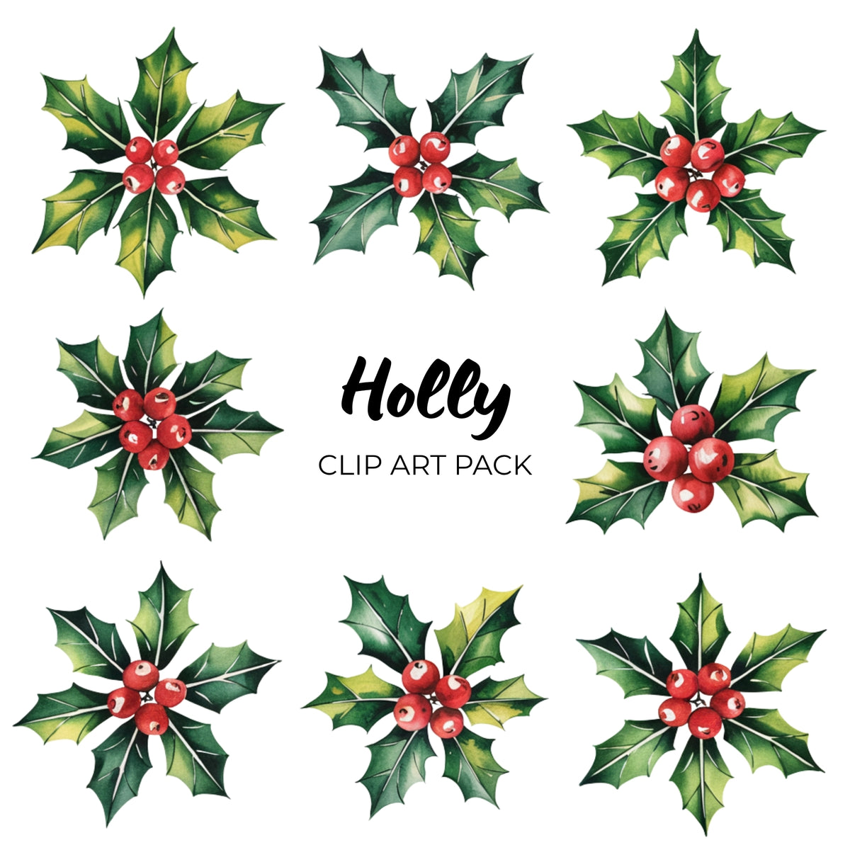 Holly Clipart Pack