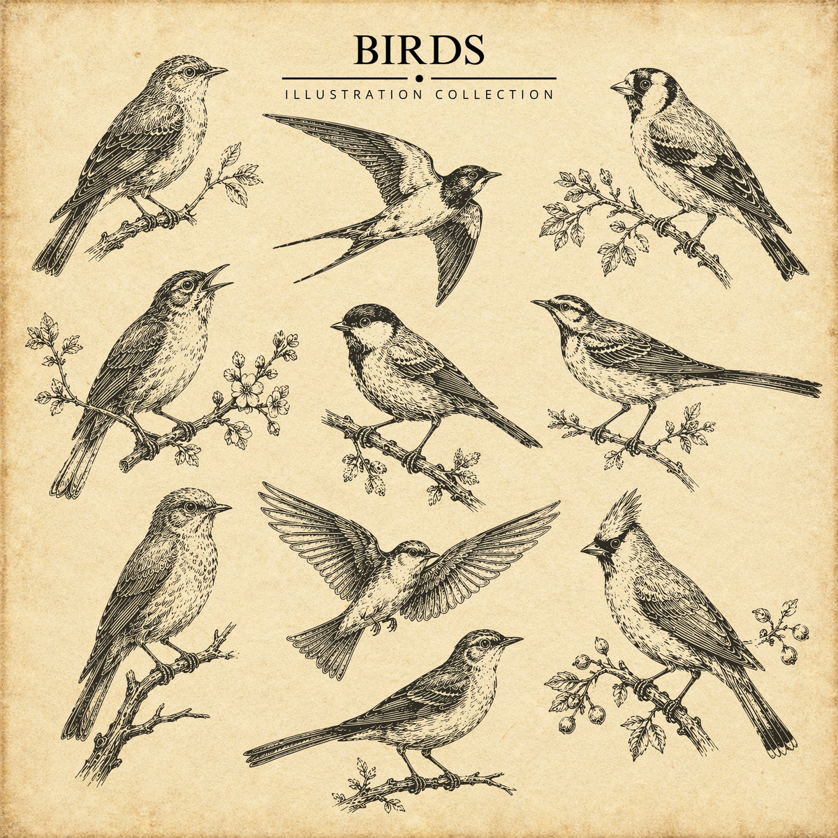 Birds Illustration Collection
