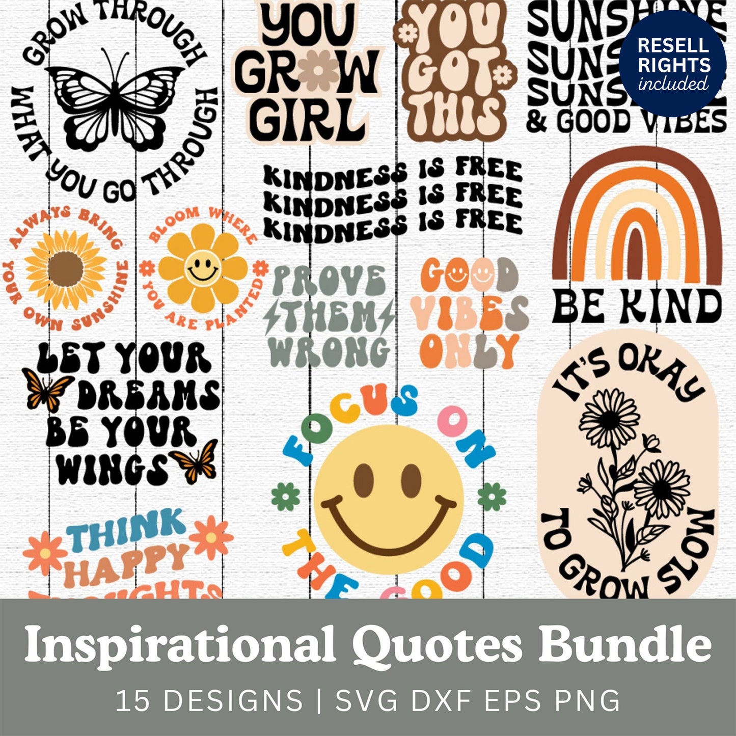 Inspirational SVG Bundle | Resell Rights Included