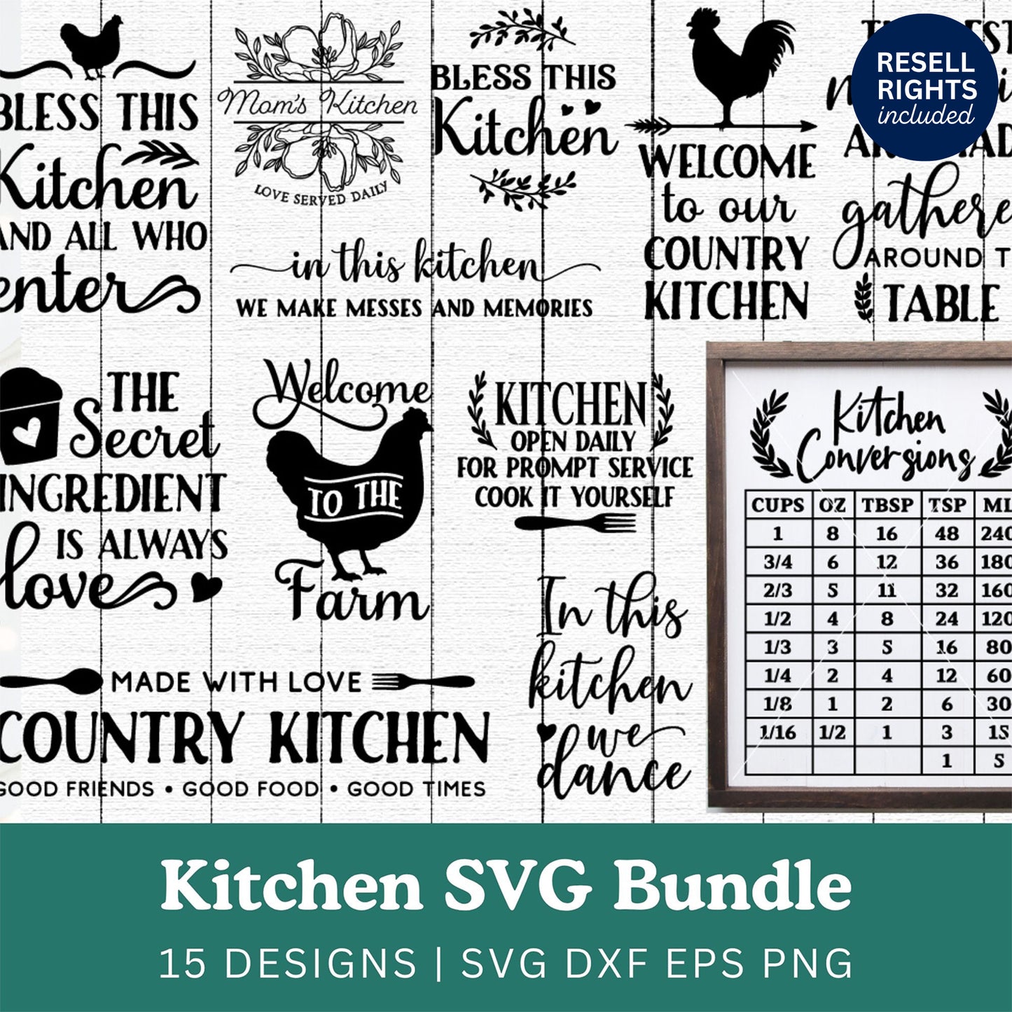 Kitchen SVG Bundle | Resell Rights Included