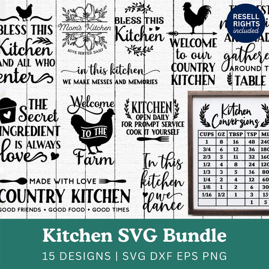 Kitchen SVG Bundle | Resell Rights Included