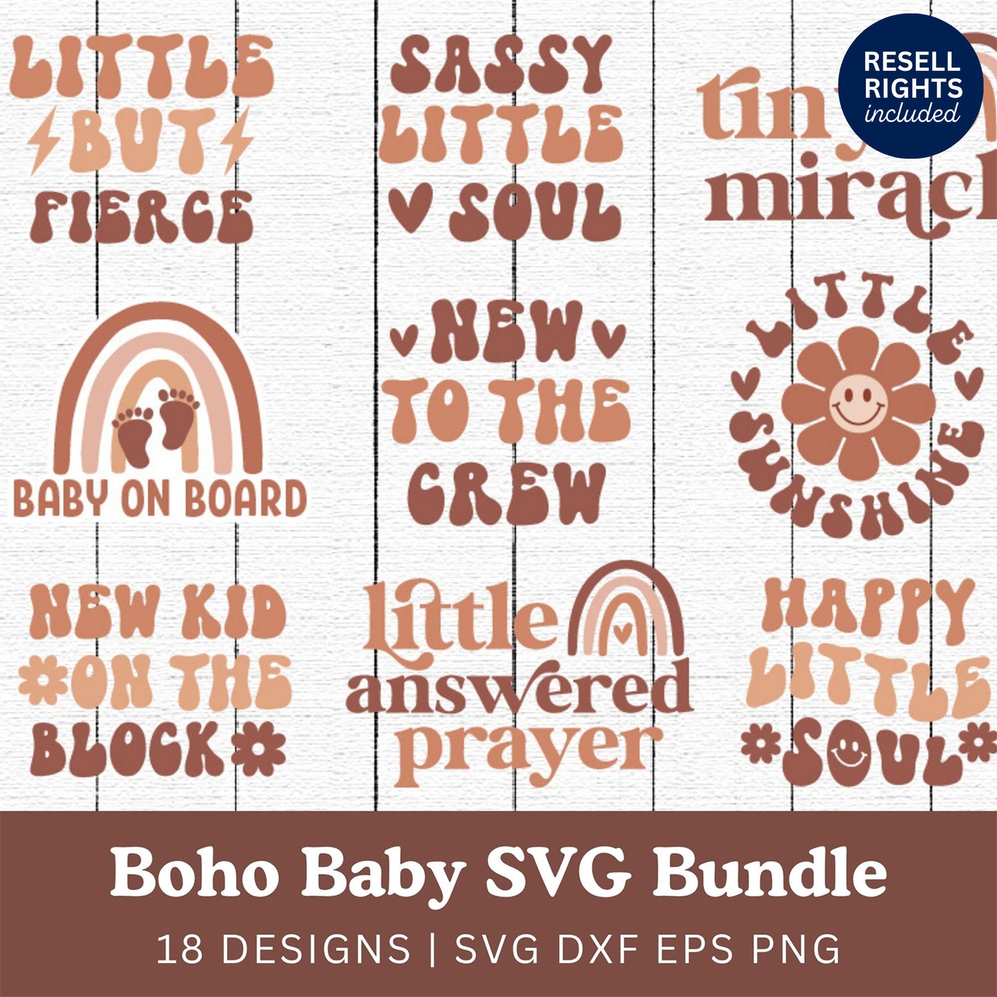 Boho Baby SVG Bundle | Resell Rights Included