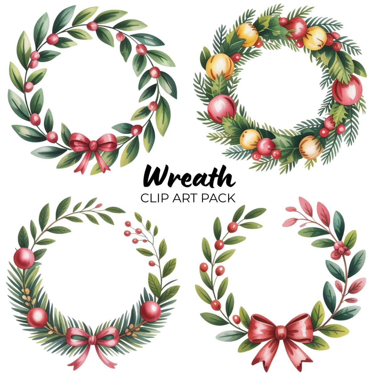 Wreath Clipart Pack