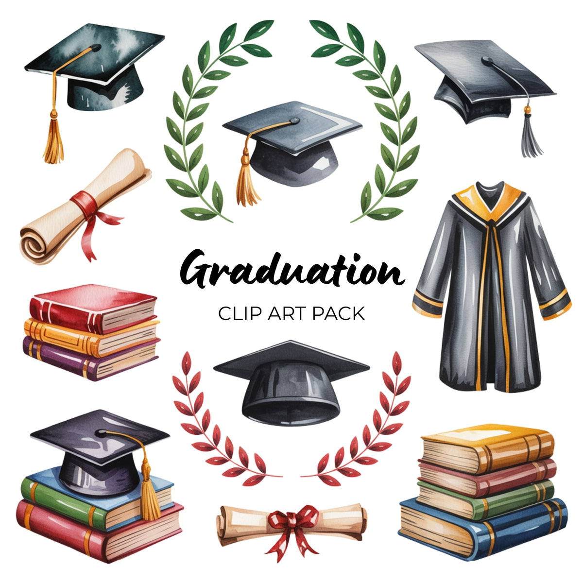 Graduation Clipart Pack