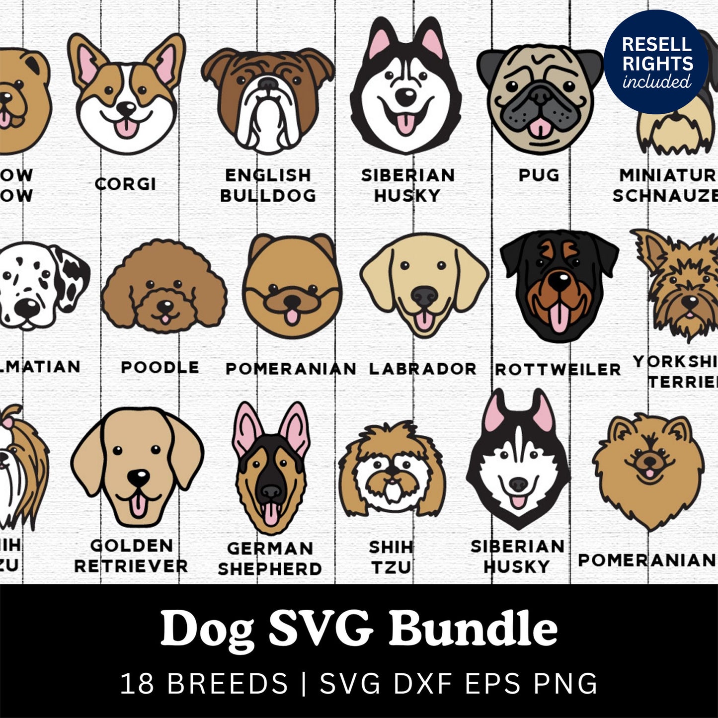 Dog SVG Bundle | Resell Rights Included