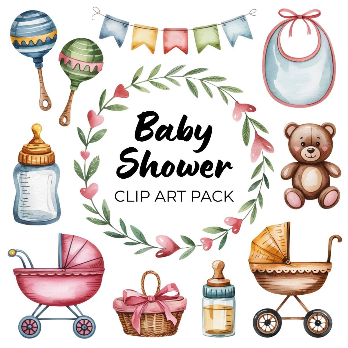 Baby Shower Clipart Pack