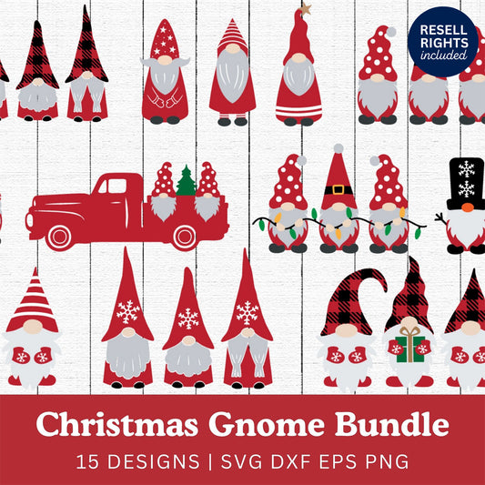 Christmas Gnome SVG Bundle | Resell Rights Included