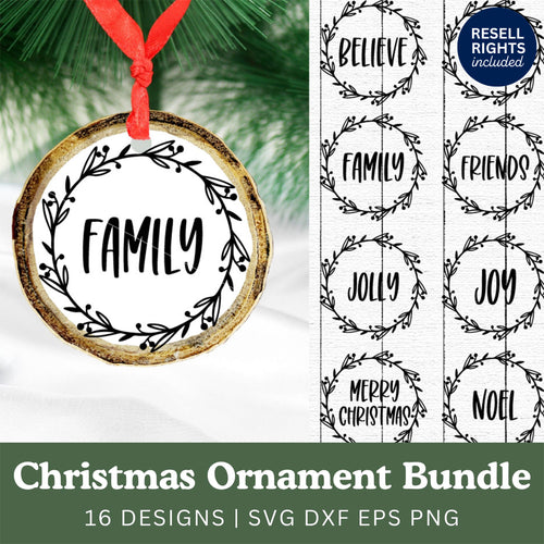 Christmas Ornament SVG Bundle