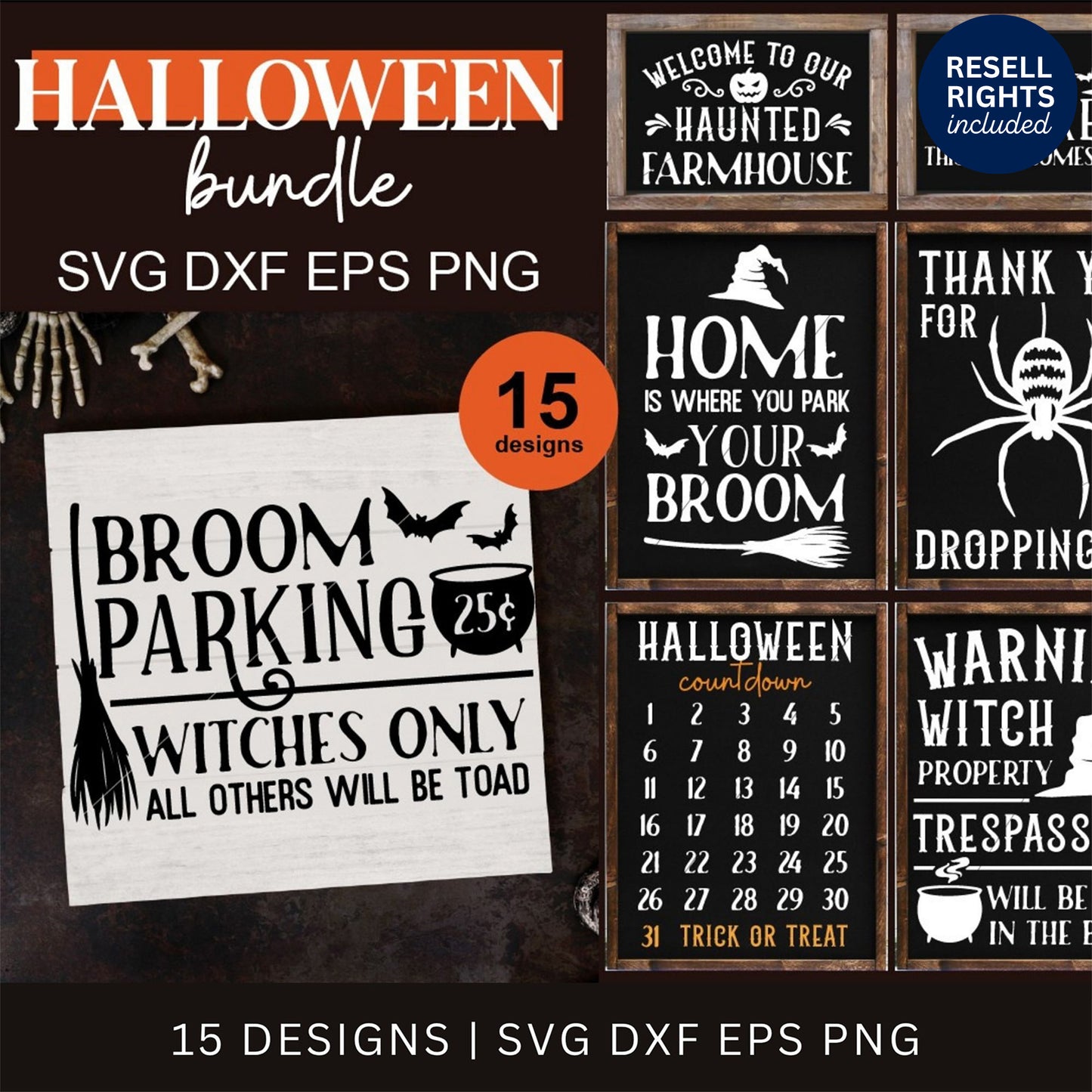 Vintage Halloween SVG Bundle | Resell Rights Included
