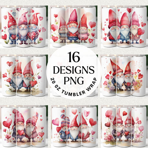 Valentine Gnome Tumbler Wrap Bundle