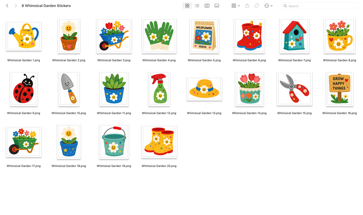 Whimsical Garden Stickers