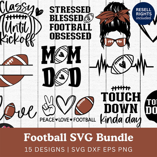 Football SVG Bundle | Resell Rights Included