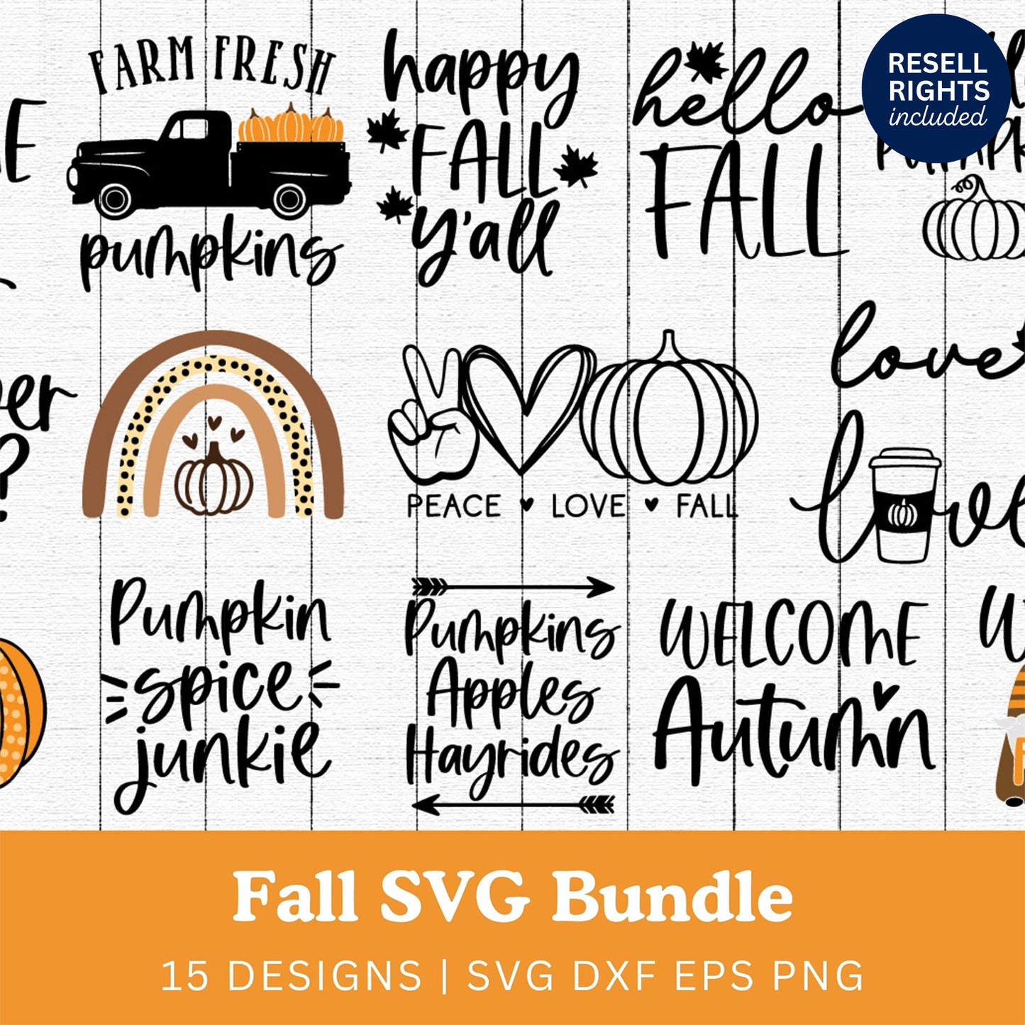 Fall SVG Bundle | Resell Rights Included