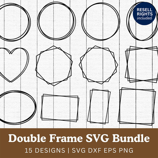 Double Frame SVG Bundle | Resell Rights Included