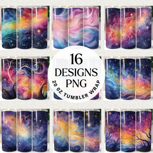 Watercolor Tumbler Wrap Bundle