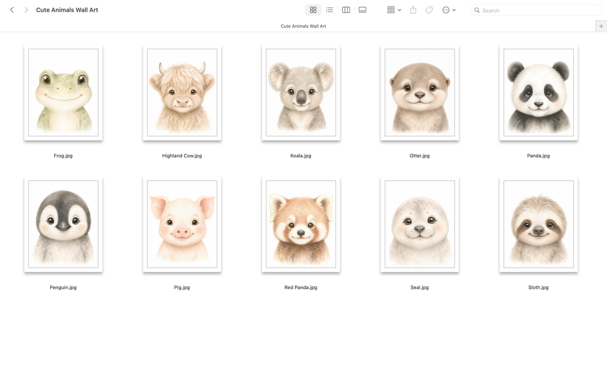 Cute Animals Wall Art