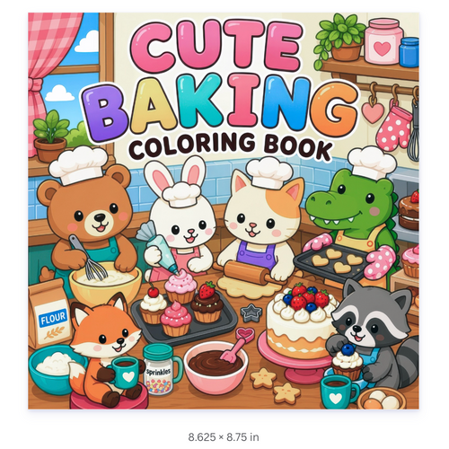 Cute Baking Coloring Pages