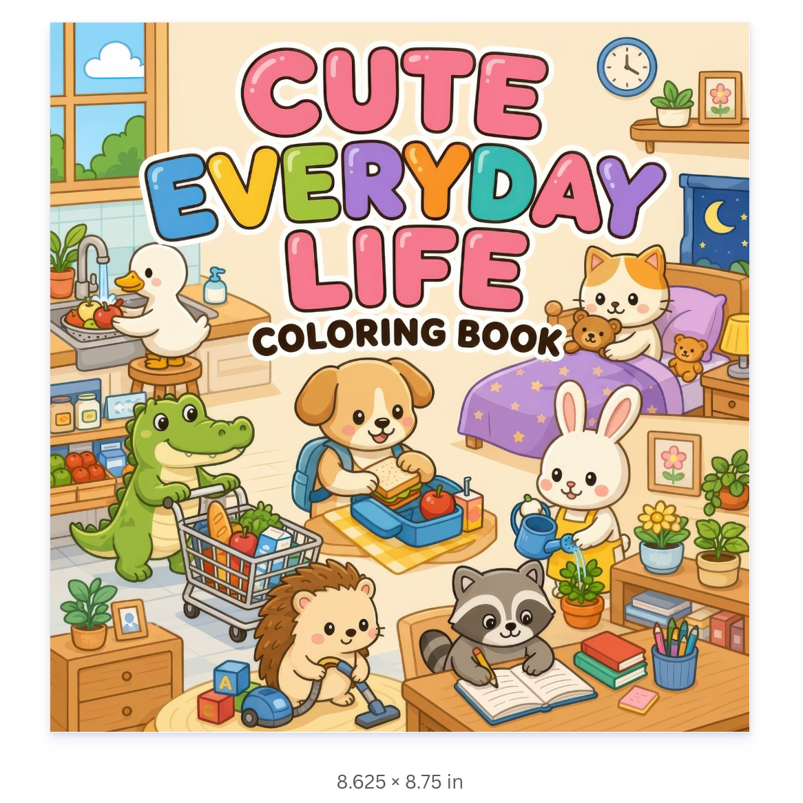 Cute Everyday Life Coloring Pages