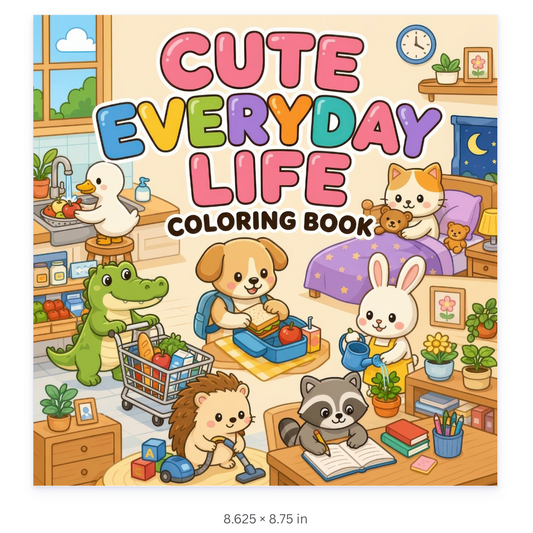 Cute Everyday Life Coloring Pages