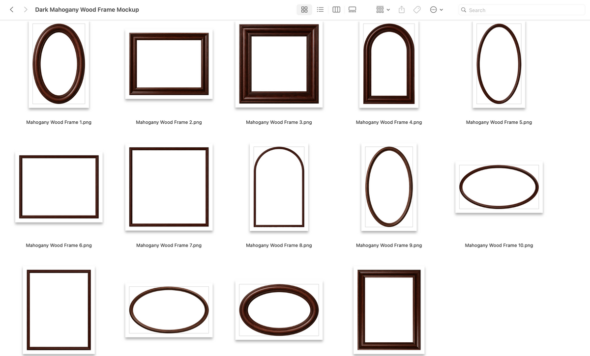 Dark Mahogany Frame Mockups