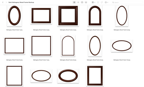 Dark Mahogany Frame Mockups