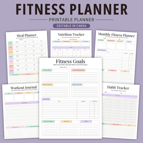 Colorful Fitness Planner