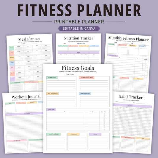 Colorful Fitness Planner