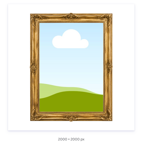 Gold Antique Frame Canva Frame Mockup