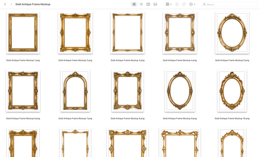 Gold Antique Frame Mockups