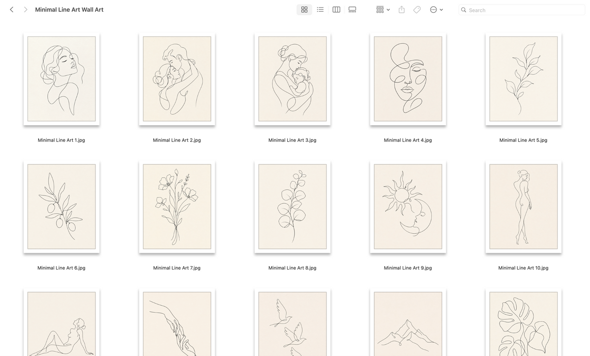 Minimal Line Art Wall Art
