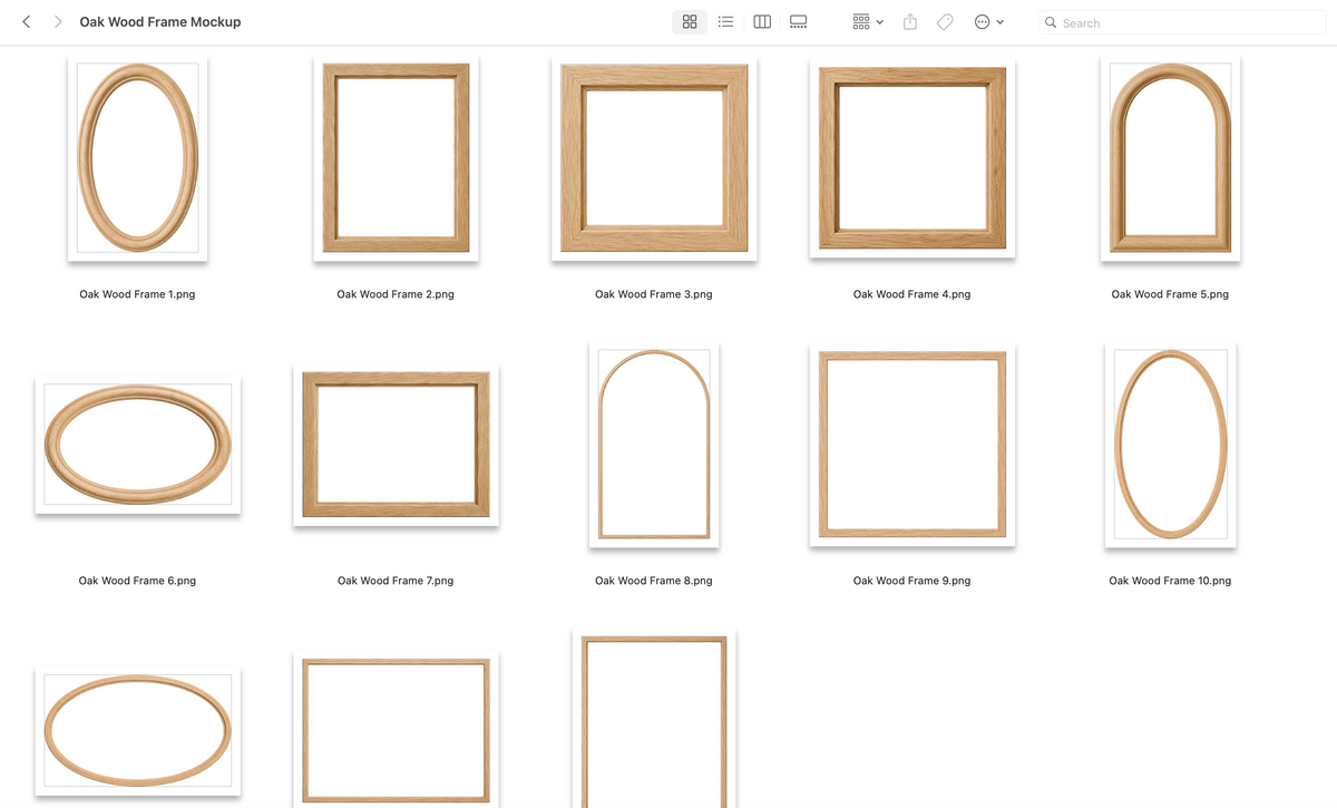 Oak Wood Frame Mockups