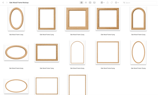 Oak Wood Frame Mockups