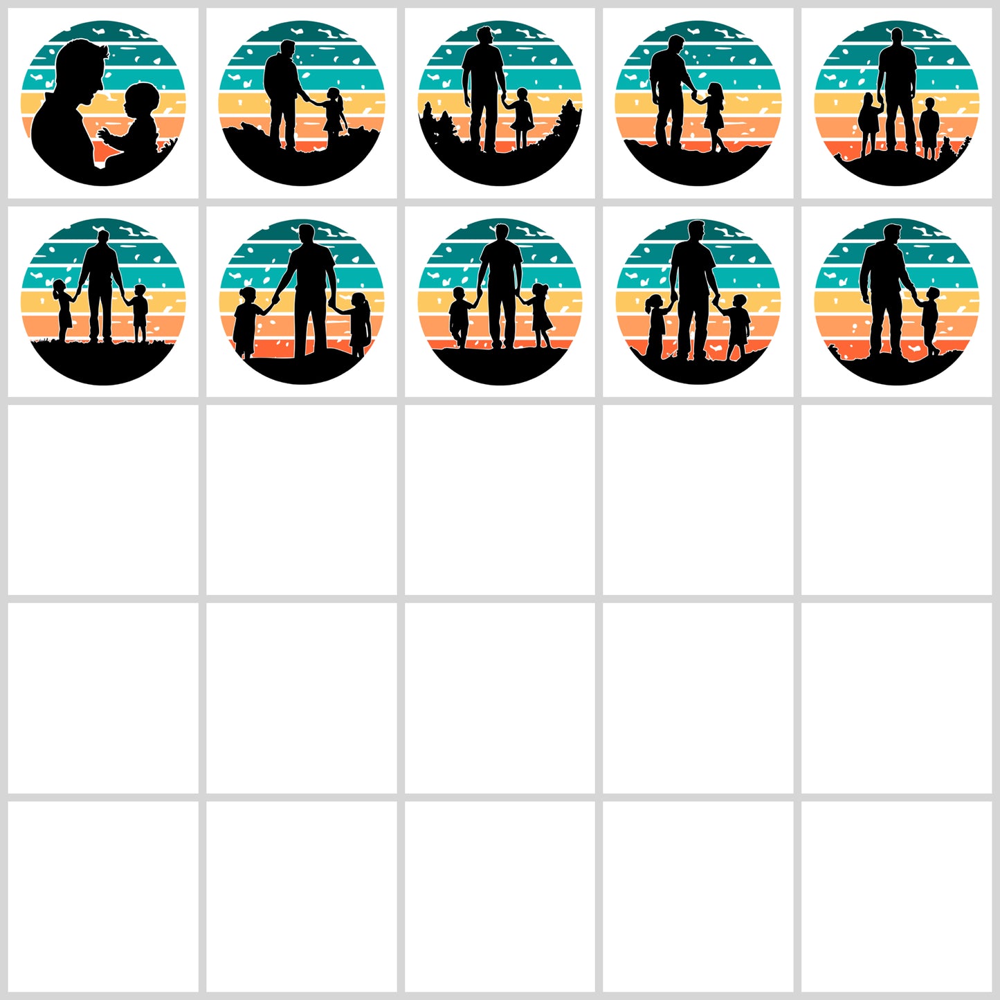 Dad Silhouette SVG Bundle | Resell Rights Included