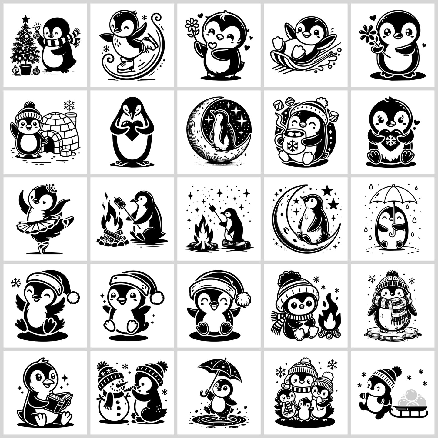 Penguin SVG Bundle with Resell Rights