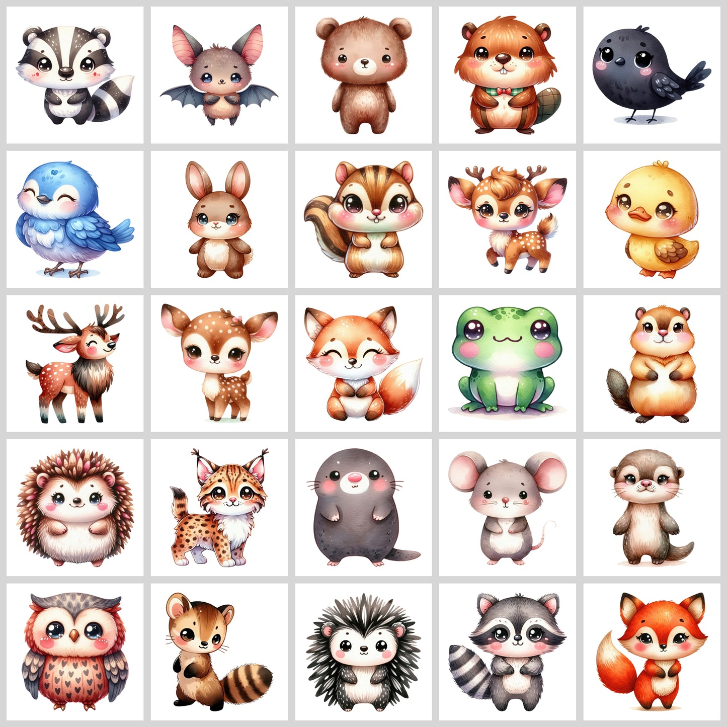 Woodland Animal Clipart Pack | Resell Rights Included