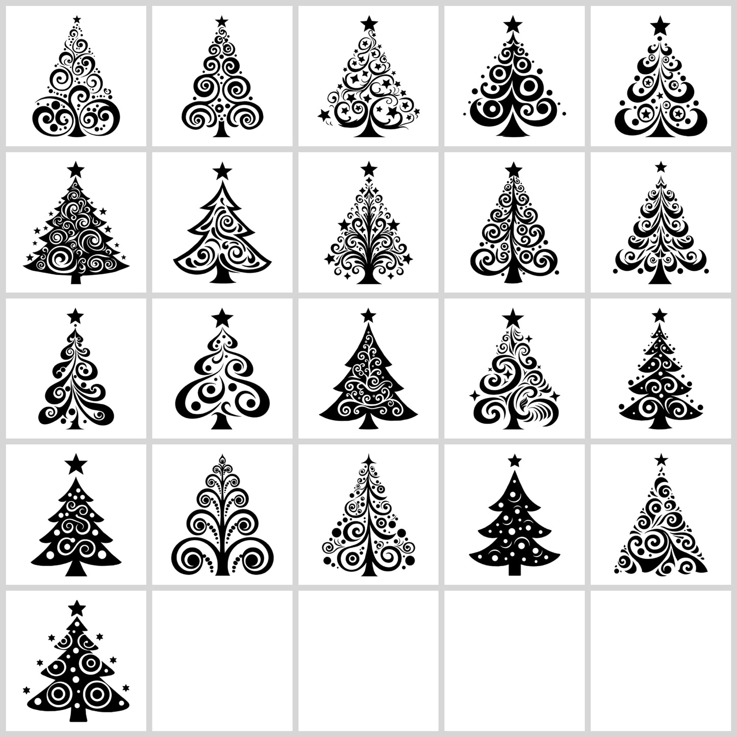 Whimsical Christmas Tree SVG Bundle | Resell Rights Included