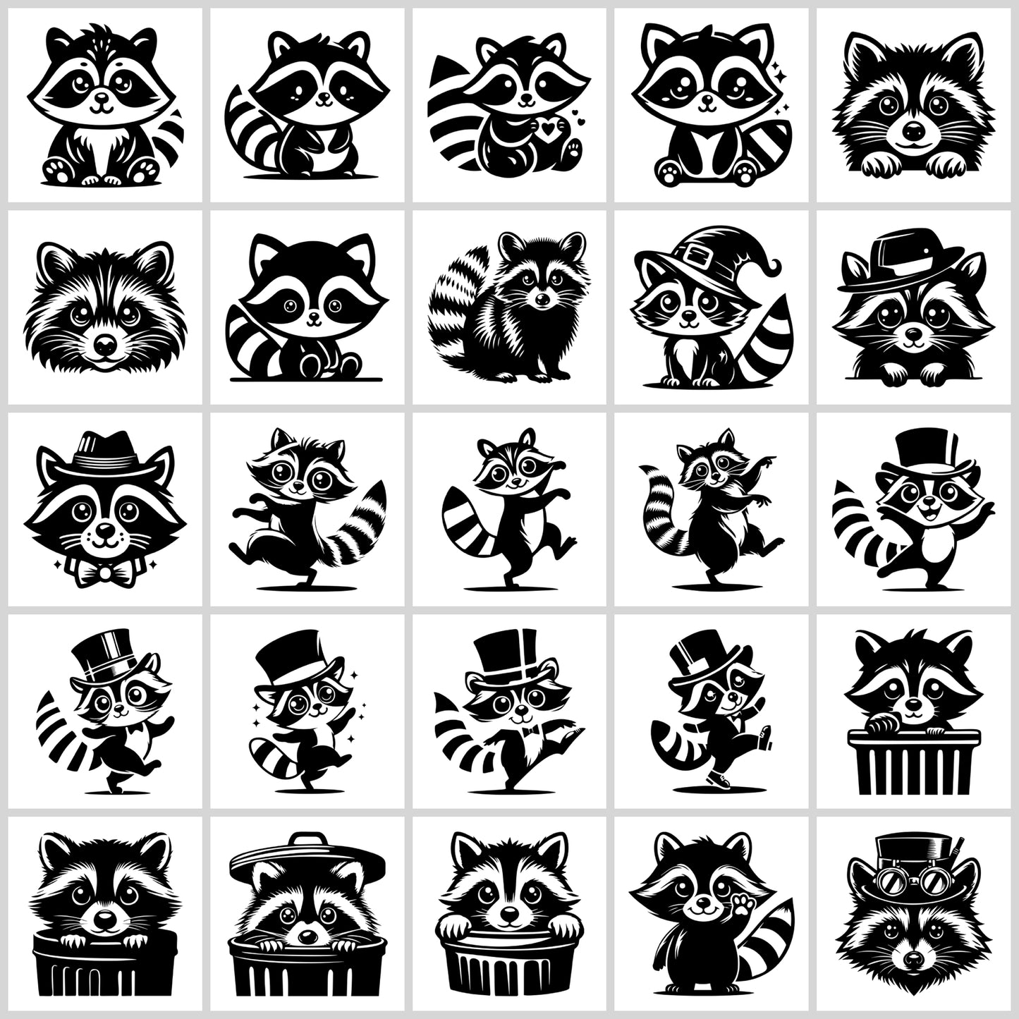 Raccoon SVG Bundle | Resell Rights Included