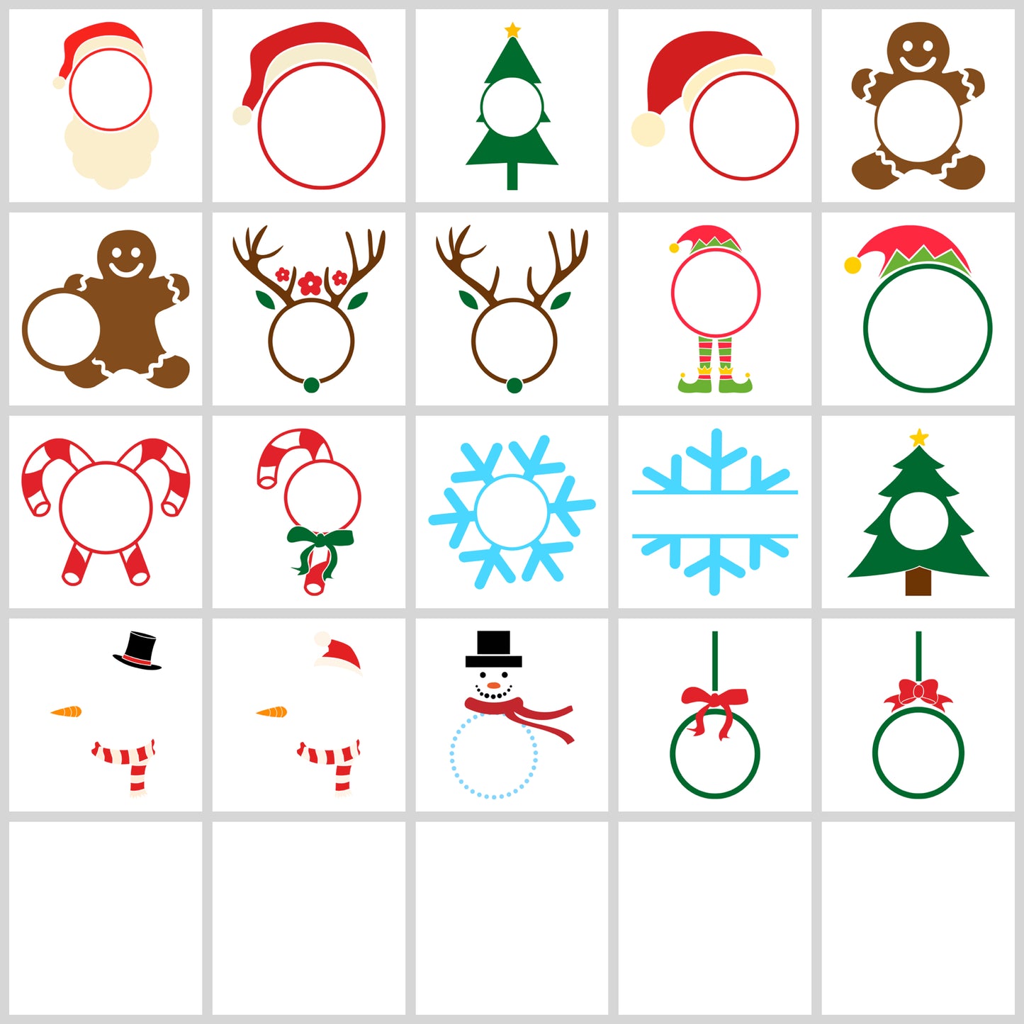 Christmas Monogram SVG Bundle | Resell Rights Included
