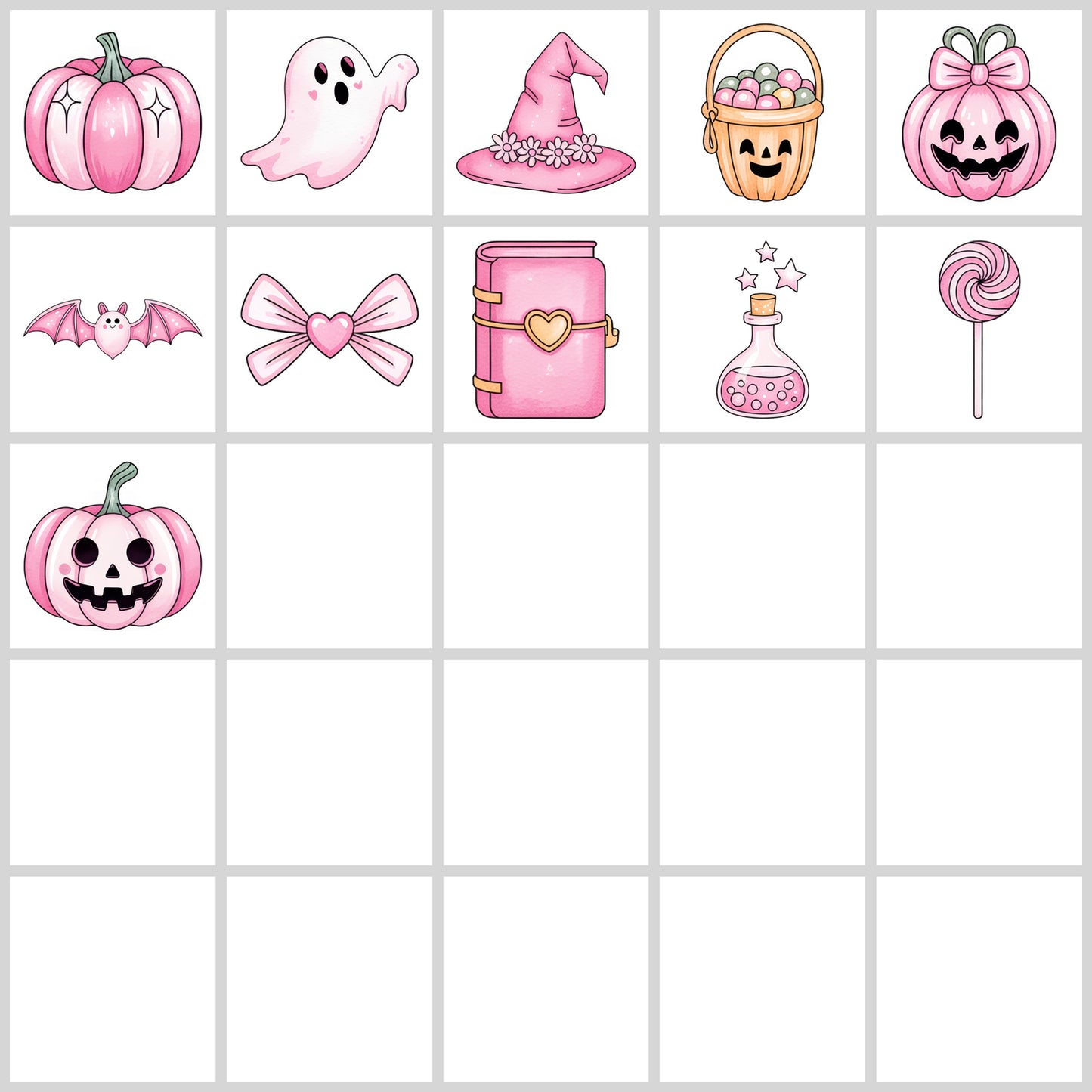 Pink Halloween Clipart Pack | Resell Rights Included