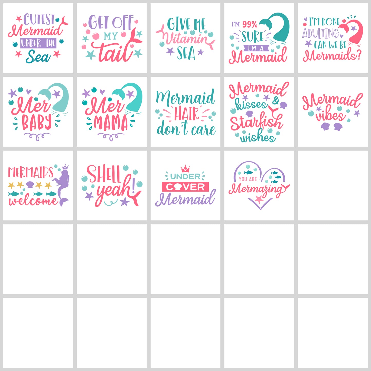 Mermaid SVG Bundle | Resell Rights Included