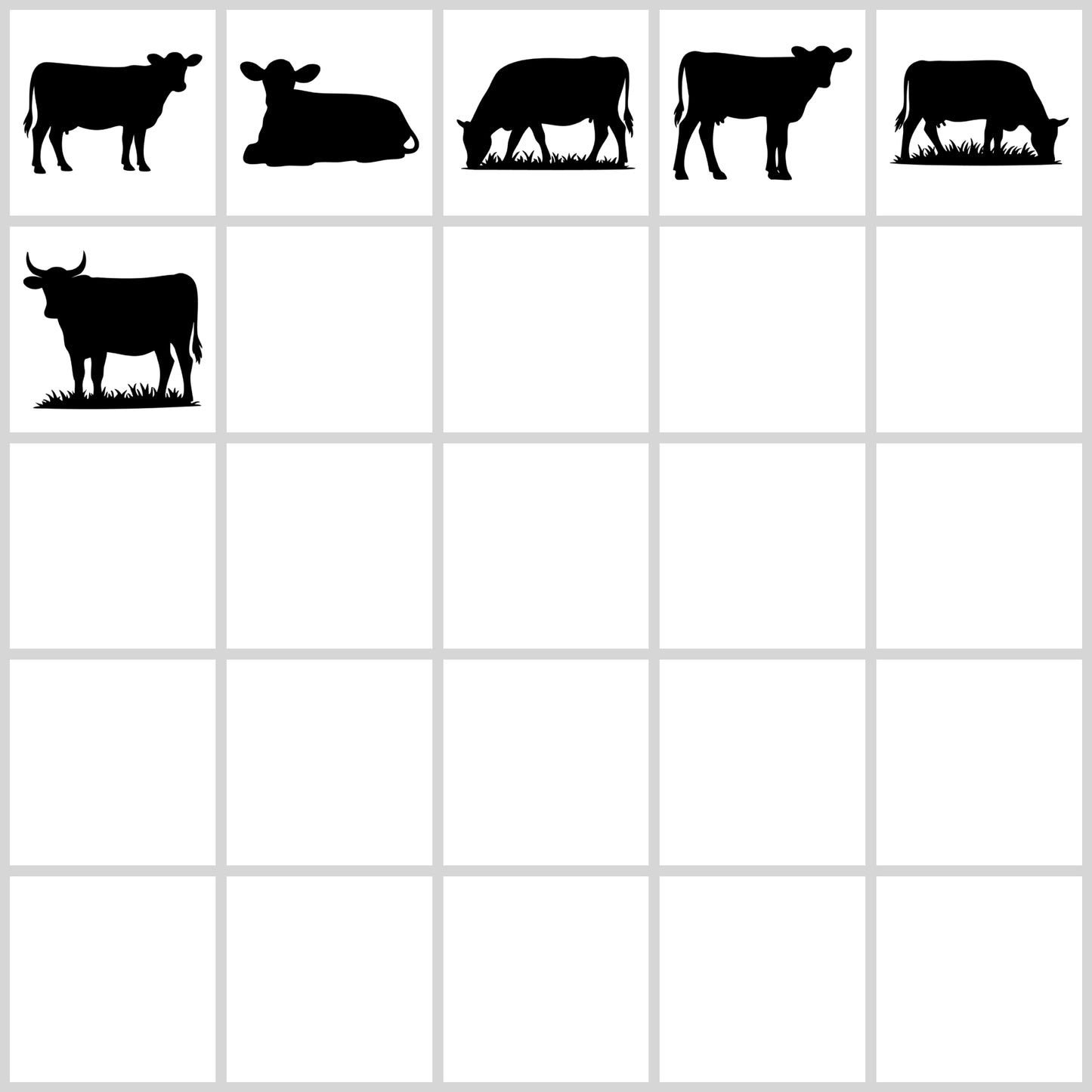 Cow Silhouette SVG Bundle | Resell Rights Included